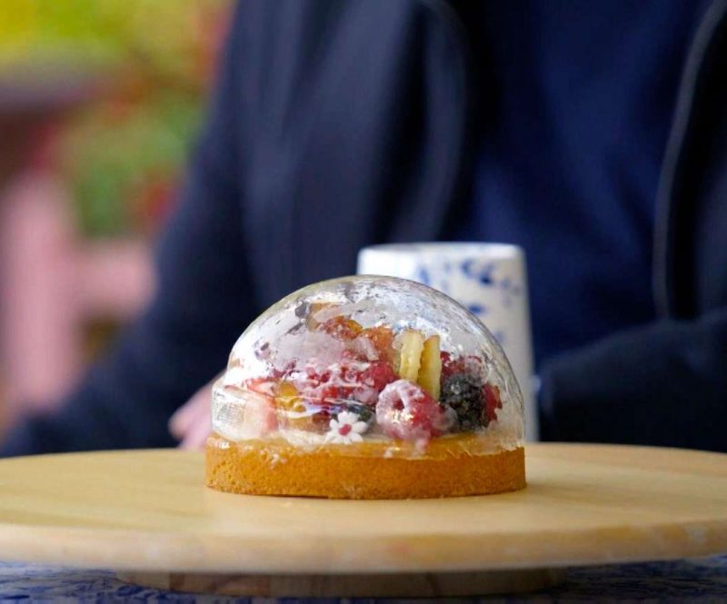 Gebakje met een dakje