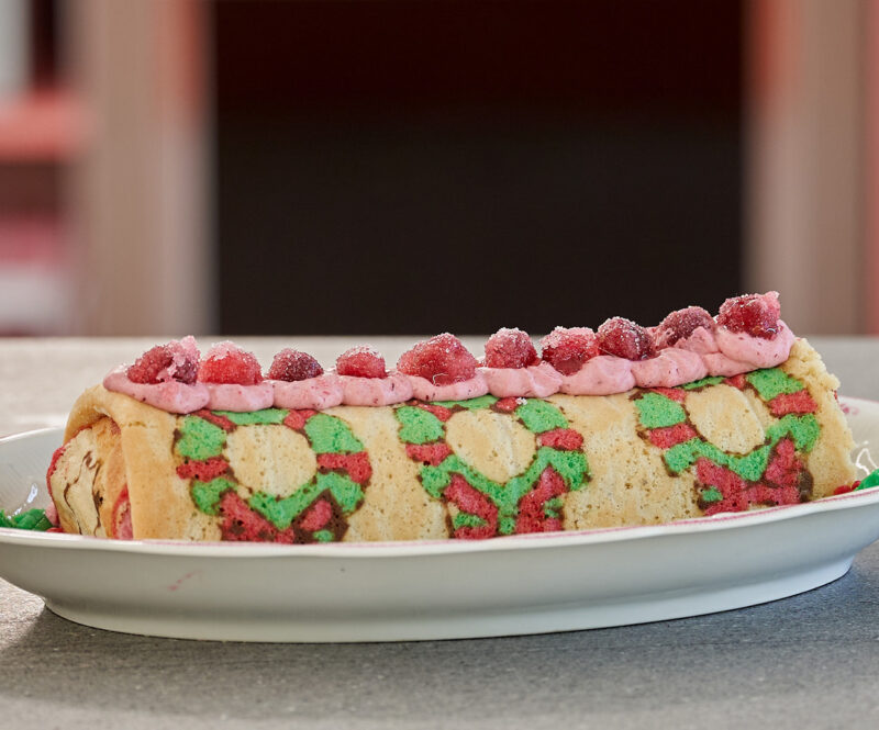 Buche met cranberry en chocolademousse