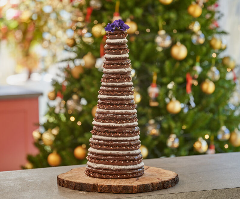 Kransekake met cacao en sinaasappel